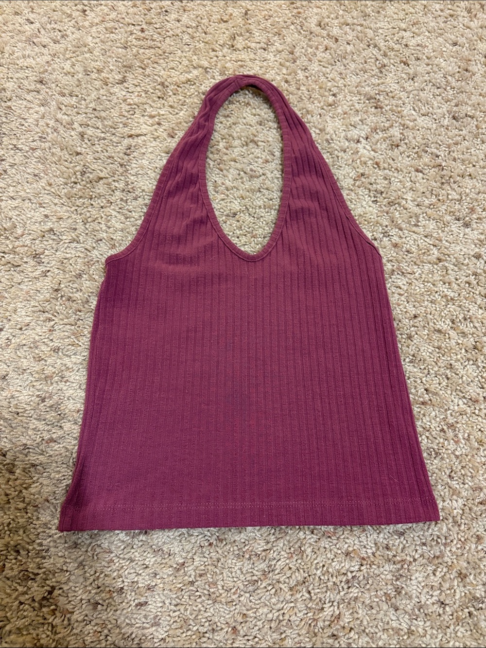 Me to We Ribbed Halter Camisole - Wine
